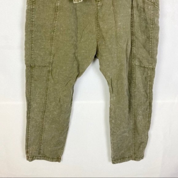 NWT Free People Desert Daze Harem Cargo Pants High Rise Relaxed Army Green - Picture 9 of 12
